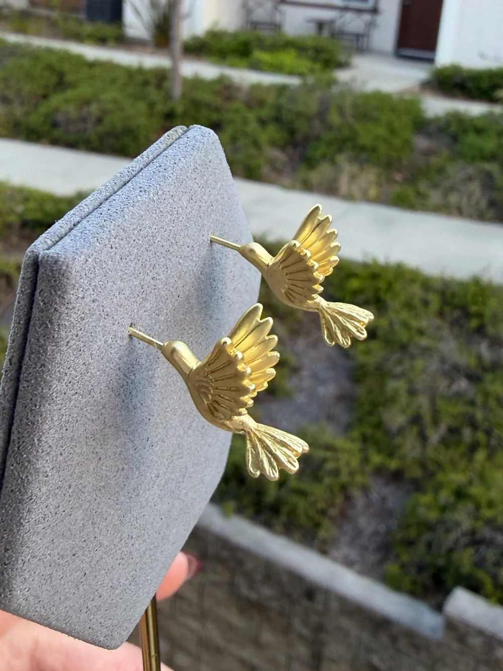 Hummingbirds Mini Stud Earrings - Bird Jewelry
